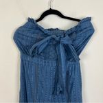 Tularosa Blue Strapless Tie Front Jumpsuit Photo 1