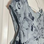 lungo l'arno  Made in Italy Linen Floral Dress Size 1X Blue Sleeveless Summer Photo 7