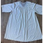 Vintage Shadowline Size L Floral‎ Embroidered Nightgown Housecoat Dusty Blue USA Size L Photo 6