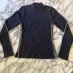 J.Crew NWT  Premium Rib Turtleneck Long Sleeve Top Whipstitch Trim Grey flaw Photo 1