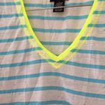 Wet Seal FINAL MARKDOWN  Blue and Yellow Striped Short Sleeve Tee Junior large Photo 2