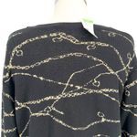Jaclyn Smith Collection Womens Black Gold Metallic Sweater Size XL NWT Photo 3