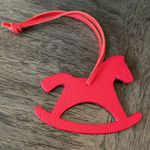 Leather Bag Charm NEW Red Photo 1