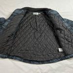 Aventura Women's Medium Organic Cotton Navy Plaid Full Zip Jacket Photo 7