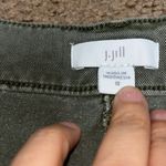 J.Jill  Cotton Stretch‎ Slim Cargo Utility Pants Olive Green 10 Photo 5