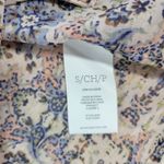 CAbi  Siena Top Womens S/M Pink Blue Floral Lightweight Sheer Oversized Peasant Photo 1