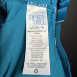 Time & Tru Womens Aqua Tankini Swim Top L 12-14 Adjustable Removable Cups Beach Photo 7