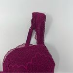 Victoria's Secret Victoria’s Secret Wine Lace Dream Angels Padded No-Wire Bra 32DD Photo 2