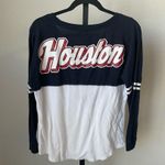 NFL Houston Texas Long Sleeve Two Toned Spirit Shirt Size Medium Photo 1