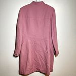 Tahari Trench Coat Full Zip Front Chest Hand Flap Pockets Stand Collar Pink 14 Photo 5