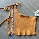 Aerie  Crop Top One Shoulder Medium Orange Photo 5
