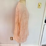 Chico's NWT Chico’s Tinted Pink Delicate Embroidered Pattern 3/4 Sleeve Kimono Size 2 Photo 3