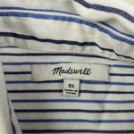 Madewell Women Blue/White Striped Long Sleeve Regular Fit Button Down Shirt XS Photo 6