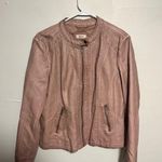 Style & Co . Pink Leather Jacket Photo 0