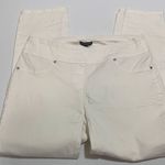 Van Heusen  Stretch Pull On White Denim Cropped Ankle Jean Photo 3