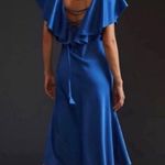 Anthropologie  Sachin & Babi Ruffled Maxi Dress V-Neck Flutter Sleeves Blue 8 Photo 1