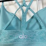 Alo Yoga Alosoft Lavish Strappy Sports Bra Crop Top Blue Quartz Heather XS Photo 7