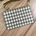 Tory Burch | Blake Green White Gingham Crossbody Double Zip 3 Compartment Bag Photo 0