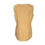 Vintage Y2K Jones New York Tan Tonal Stripe Linen Shell Sleeveless Top 6 Photo 2