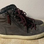 Paul Green  high top. Charcoal / purple. Lace up with zipper.  US 6.5. UK 4. Photo 2