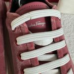 Salvatore Ferragamo $685 NEW Womens Cube Sneakers Pink Red Velvet Luxe size 6 Photo 5