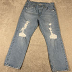 Levi's  501 premium Denim Jeans button fly womens distressed 30x26‎ Photo 0