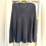 Torrid  | Smokey Blue Ribbed Long Sleeve Sweater Plus Size 3X Criss Cross V-Neck Photo 2