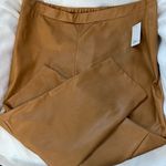 Sonoma  Denise Bidot faux leather straight leg pants in tobacco size 2X Photo 4