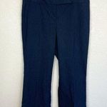 NY&CO Navy Pinstripe Cropped Dress Pants Size 10 Blue Photo 0