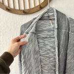 Free People In The Loop Open Front Textured Zip Sleeve Cardigan Medium Photo 4