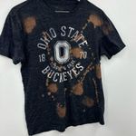 Ohio State Buckeyes Gray Bleached Washed Short Sleeve Shirt Size Medium Photo 1