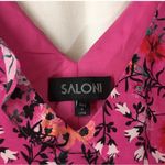 Saloni Aggie Silk Aymetrical Midi Dress size 6 Red Photo 8