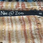 Nic+Zoe Waterfall Cardigan Eyelet Multi Natural Hues Long Sweater Womens Sz S Photo 6