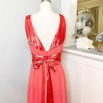 David's Bridal David’s Bridal Coral Halter Bridesmaid Dress Long Formal Gown 12 Photo 5