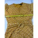Banana Republic  Yellow Polka Dot Tie Waist Flutter Sleeve Midi Dress 6 Photo 5