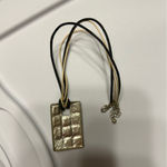 Checkerboard Pendant Necklace & Beaded Hoop Earrings Set Fashion Jewelry Black Photo 4