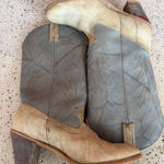 Acme Western Cowboy Boots Womens Size 8.5 M Gray Mid Calf High Heel Pull On USA Photo 0