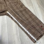 Plaid Crop Pants mid rise straight leg womens Brown size 10 transitional preppy Photo 3
