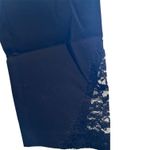 INC International Concepts Black Stretch Pant Asymmetrical Lace Accents Size 2 Photo 2