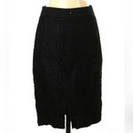 Trina Turk  Black Lace Back Split Pencil Work Whimsigoth Chic Skirt Size 2 Photo 1