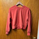 Lululemon Perfectly Oversized Cropped Crew Sweatshirt Softstreme Cayenne Red 0 Photo 10