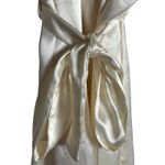 Best United Garment Co Lingerie Vintage Ivory Satin Belted Sleep Robe Size XL White Size L Photo 3