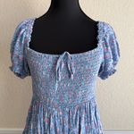 Aeropostale Floral Smocked Puff Sleeve Dress Medium Feminine Cottage Prairie Photo 9