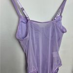Lavender Lace Bodysuit sheer back underwire bra adjustable straps Small NWOT Purple Photo 4