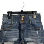 Vanilla Star Jeans Vanilla Star Juniors Size 1 High Rise Shortie Denim Jean Shorts Blue Distressed Photo 1