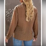 Elegant Brown Button Down Shirt for Women oversized Med Photo 3