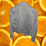 VICI Faux Suede Gray Full Zip Motorcycle Jacket Size Small Photo 4