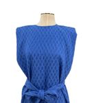 Amanda Uprichard  Kenwood Dress Mini Textured Belted Mirtillo‎ Blue Size XS Photo 4