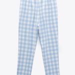ZARA Gingham High Waist Pants Photo 6