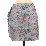 ZARA  | Purple Floral Ruched Ruffle Jacquard Party Mini Skirt Size Small S Photo 2